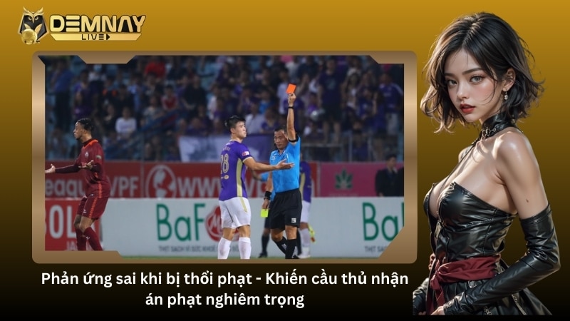 Phản ứng sai khi bị thổi phạt - Khiến cầu thủ nhận án phạt nghiêm trọng